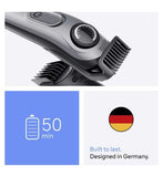 Braun Beard Trimmer Series 3, +5 Styling Tools, 40 Lengths, Sharp Blade, BT3560, Grey