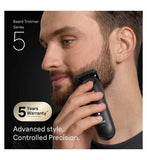 Braun Beard Trimmer Series 5, +2 Styling Tools, 20 Lengths, Sharp Blade, BT5500, Black
