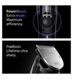 Braun Beard Trimmer Series 9, +12 Barbering Tools, 52 Lengths, ProBlade, BT9560, Chrome