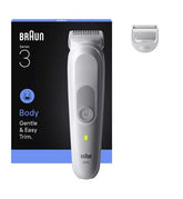 Braun Body Groomer Series 3, +2 Grooming Tools, Groom & Trim, Waterproof, BG3500, Grey