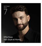 Braun Hair Clipper Series 7, +5 Styling Tools, Lifetime Sharp Blade, 17 Lengths, HC7590, Grey