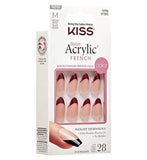 Kiss Salon Acrylic French Nails Catchy 28s