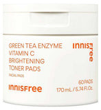 Innisfree Green Tea Enzyme Vitamin C Brightening Toner Pads 2.8ml 60s