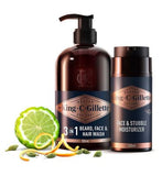 King C Gillette Face Wash & Moisture Bundle