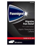 Panmigrol Migraine Pain Relief 250mg/250mg/65mg Film Coated Tablets - 20 Tablets