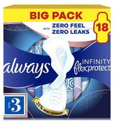 Always FlexProtect Sanitary Towels Night (Size 3) with Wings 18 Pads<br/>