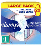 Always FlexProtect Sanitary Towels Normal (Size 1) with Wings 22 Pads<br/>