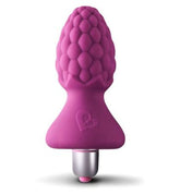 Rocks Off Ass-Berries Raspberry 7 Function Textured Sensory Beginner's Battery Butt Plug