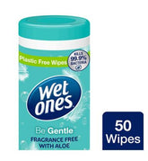 Wet Ones be Gentle Biodegradable Antibacterial Hand Wipes Canister 50s