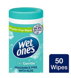 Wet Ones be Gentle Biodegradable Antibacterial Hand Wipes Canister 50s