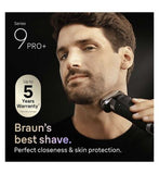 Braun Series 9 PRO+ Electric Shaver, 5+1 Ultra Thin Precision Blades, Pro SensoAdapt, 6in1 SmartCare Center, 9667CC, Silver