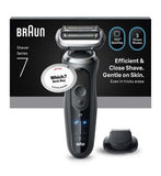 Braun Series 7 Electric Shaver, Up to 60 min, Precision Trimmer Attachment, Cordless, Wet & Dry Razor for Men, 72-G1200S, Grey