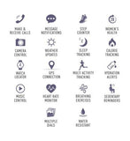 Reflex Active Series 53 interchangeable Strap Calling Watch Nude and Blue