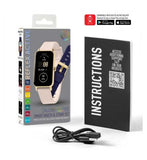 Reflex Active Series 53 interchangeable Strap Calling Watch Nude and Blue