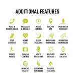 Reflex Active Series 54 Amoled Built in GPS Calling Watch Green