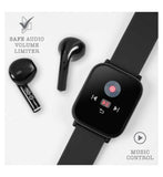 Tikkers Teen Series 10 Black Smart Watch and Earbuds Set