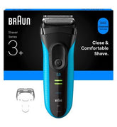 Braun Series 3+ Electric Shaver, Precision Trimmer, Wet & Dry, 3040S, Blue