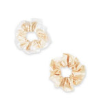 Silver Cloud Buttercup Large Satin Scrunchies