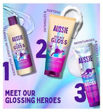 Aussie Oh My Gloss Hydrating Giftset: Shampoo, Conditioner, Leave-in Serum