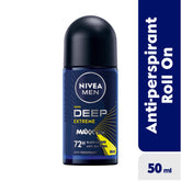 NIVEA MEN Deep Extreme Anti-Perspirant Roll-on For Men, 72h - 50ml