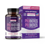 Vita Optimal Probiotic + Prebiotic Cranberry with Lactoferrin – 50 Billion CFU
