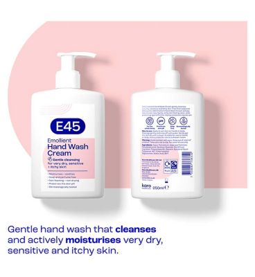 E45 Emollient Hand and Body Wash Cream for Dry Skin and Eczema 250ml