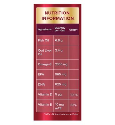 Seven Seas Omega-3 Fish Oil plus Cod Liver Oil MAX STRENGTH with Vitamins D and E