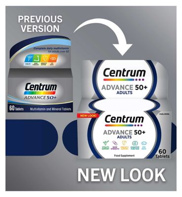 Centrum Advance 50+ Multivitamins & Minerals, 60 Tablets