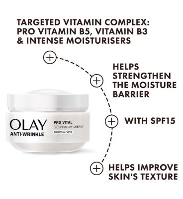 Olay Anti-Wrinkle Pro Vital Anti-Ageing Day Moisturiser SPF15 50ml