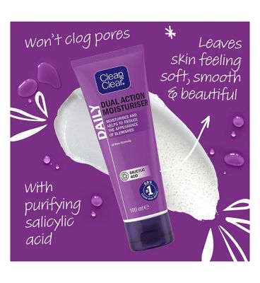 Clean & Clear Dual Action Oil-Free Moisturiser 100ml