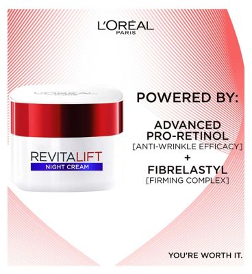 L'Oreal Paris Revitalift Anti-Wrinkle + Firming Pro Retinol Night Cream 50ml