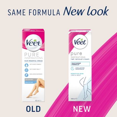 Veet Pure Hair Removal Cream Legs & Body Sensitive - 100ml