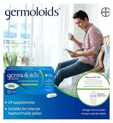 Germoloids Suppositories - 24 suppositories