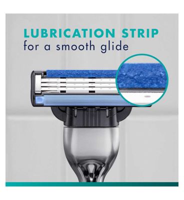 Gillette Mach3 Razor For Men, 1 Gillette Razor, 2 Razor Blade Refills