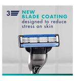 Gillette Mach3 Razor For Men, 1 Gillette Razor, 2 Razor Blade Refills