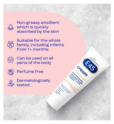 E45 Dermatological Moisturising Cream for Dry Skin & Eczema - 50g