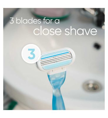 Gillette Venus Razor Blades, Smooth 3 Blade Women’s Razor Blades X4<br/>