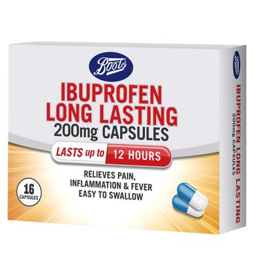 Boots Ibuprofen Long Lasting 200mg Capsules - 16 Capsules