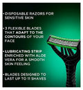 Wilkinson Sword Xtreme 3 Sensitive Men's Disposable Razors x 8, Men's razor for Sensitive Skin