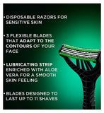 Wilkinson Sword Xtreme 3 Sensitive Men's Disposable Razors x 8, Men's razor for Sensitive Skin