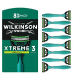 Wilkinson Sword Xtreme 3 Sensitive Men's Disposable Razors x 8, Men's razor for Sensitive Skin
