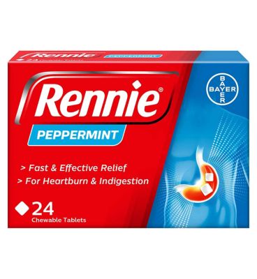 Rennie Peppermint 24 Chewable Tablets