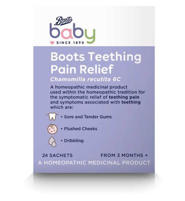 Boots Teething Pain Relief Chamomilla Recutita 6c - 24 Sachets