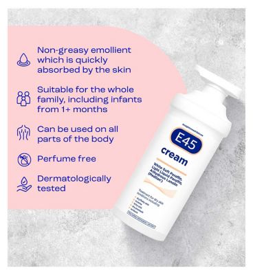 E45 Dermatological Cream for Dry Skin & Eczema- 500g
