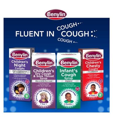 Benylin Children's Apple Flavour Cough Syrup 3+ Months (125ml)