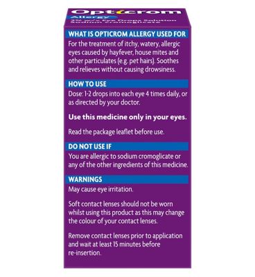Opticrom Allergy Eye Drops - 10ml