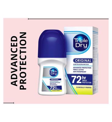 Triple Dry Fragrance-free Antiperspirant Roll On 50ml