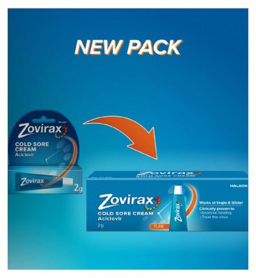Zovirax Cold Sore Cream Aciclovir Tube 2g