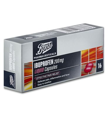 Boots Ibuprofen Liquid Capsules  200mg -16 Capsules