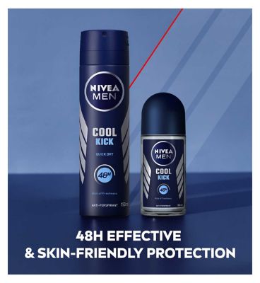 NIVEA MEN Cool Kick 48h Anti-Perspirant Roll-On Deodorant 50ml